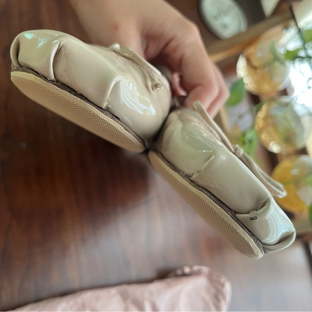 Miu Miu Tan Flats with Flexible Design